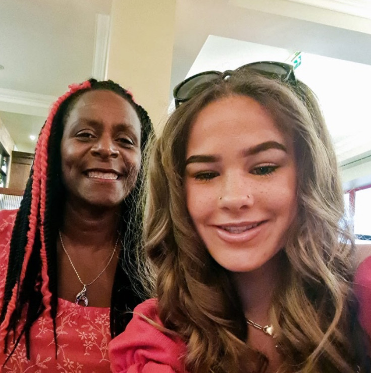 Brooke George with a family member